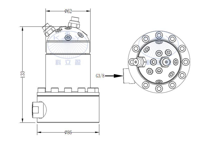 Насадка для мойки емкостей TCC5-2-1.0-120°-304SS- 3/8"BSPP — изображение 3
