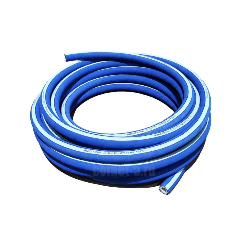 Шланг синий обрезиненный для пищевой промышленности AQUAFOAM DN 12 – WP 80 бар 165 °C